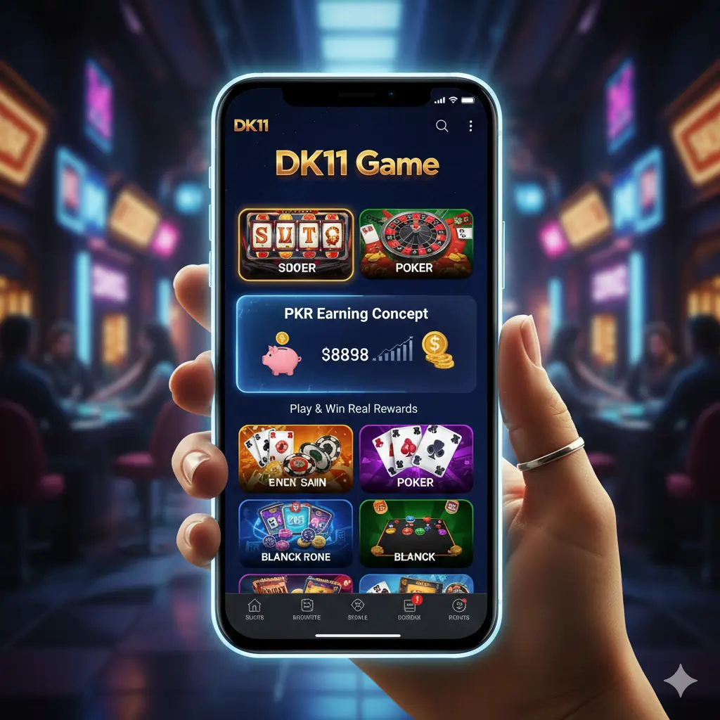 DK11 Game real money gaming app interface in Pakistan