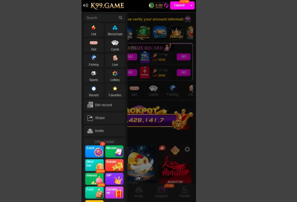 Mobile casino app with slots, aviator and cricket betting