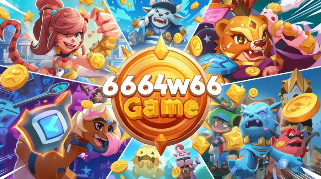 Colorful mobile gaming screen with casino icons and reward symbols