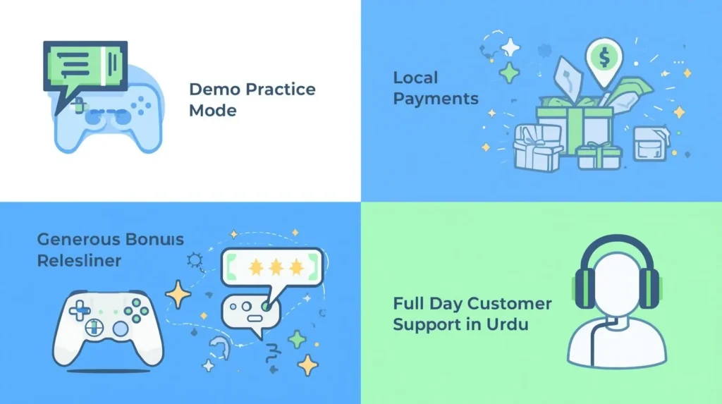 Key features of Salam Bet including demo account bonuses payment methods and security