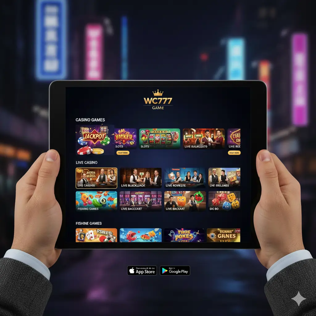 Online casino games collection with slots and live dealer