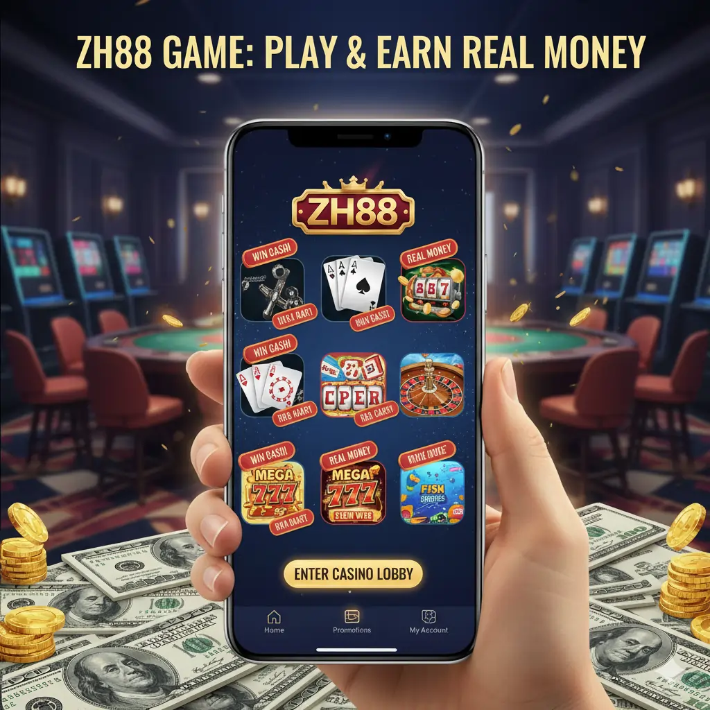 Mobile casino app showing slots and card games