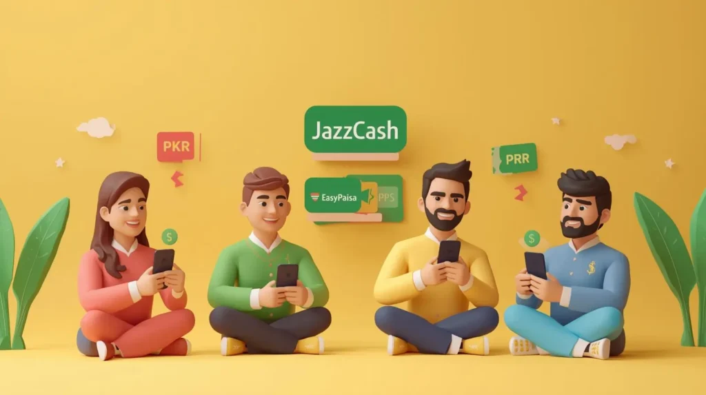 Local players checking earning features on their phones