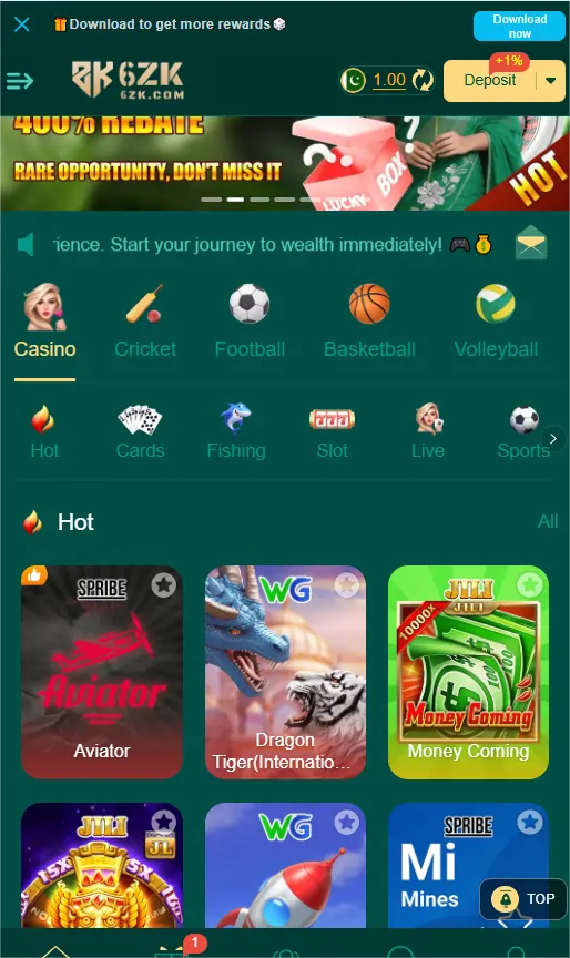 6ZK Game real money gaming app in Pakistan