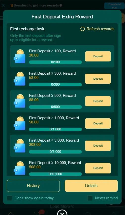 daily bonus rewards and referral cash prizes