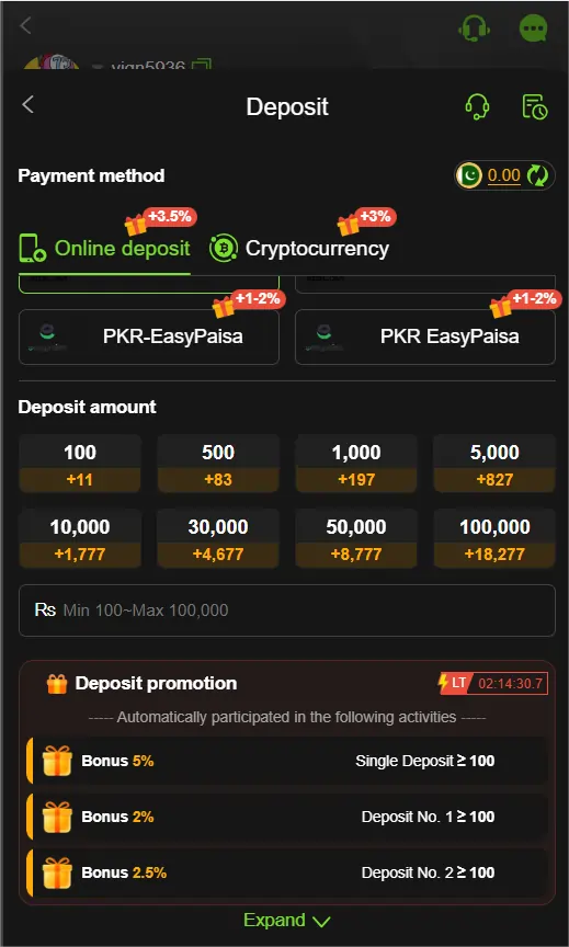 Mobile gaming app interface showing slots, card games and crash games
