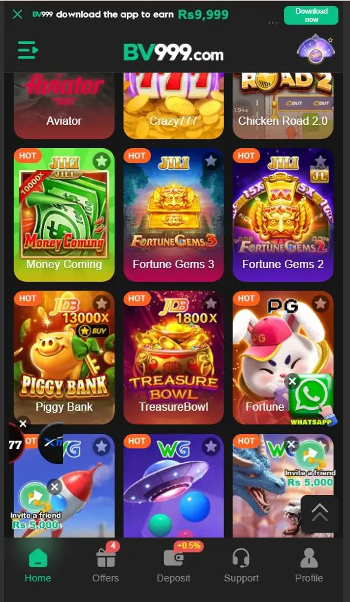 Online casino game features like slots, cards and spin wheel