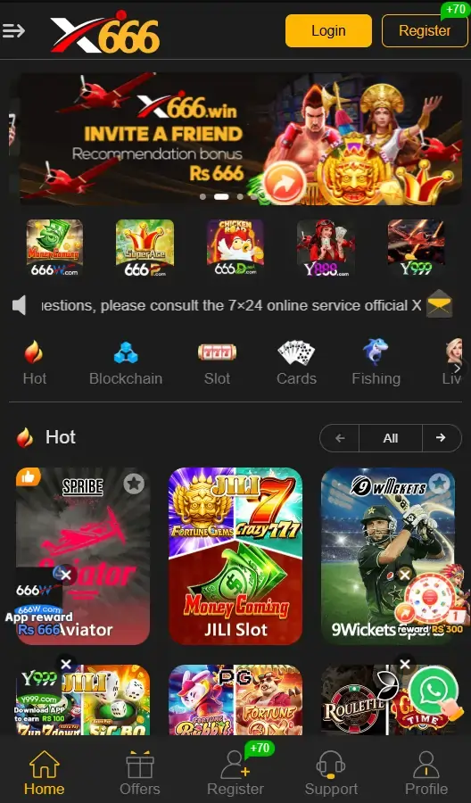 X666 Game real money gaming app in Pakistan on mobile