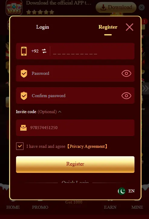 earning game app download steps