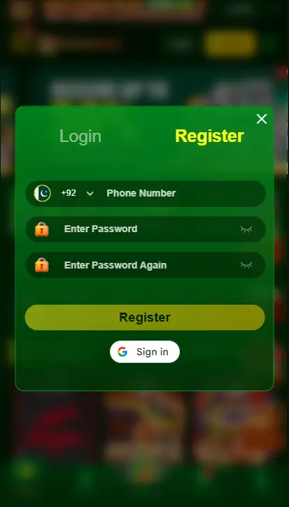 earning app download and login screen