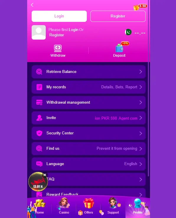 Download 98PKR Game app