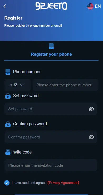 earning game app login screen