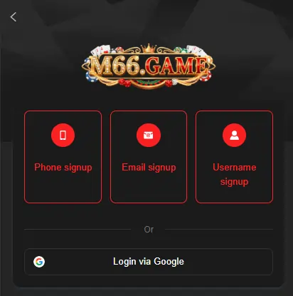 Easy registration mobile gaming app