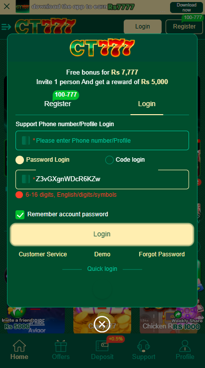 online gaming app registration