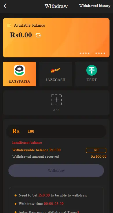 92Star Game Deposits Withdrawals