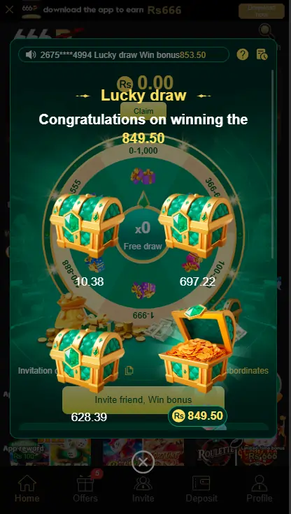 666P Game bonuses and rewards
