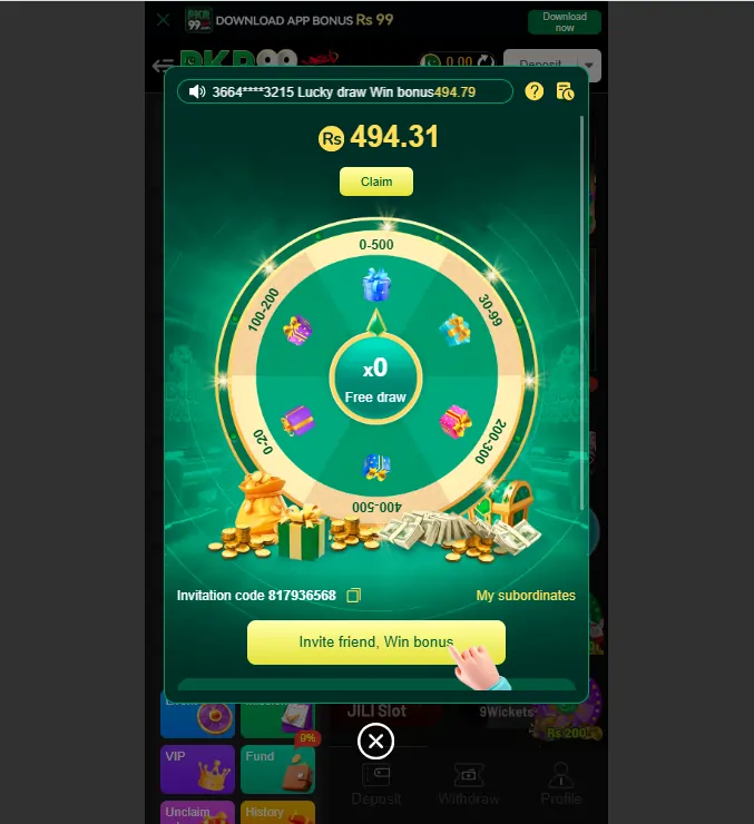 PKR99 Game bonus rewards