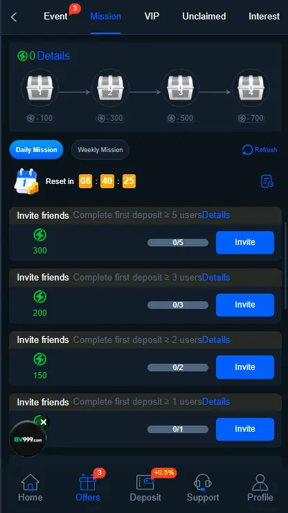 X111 Game daily bonuses