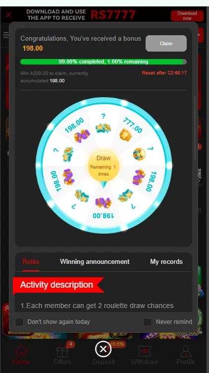 daily bonus rewards earning app