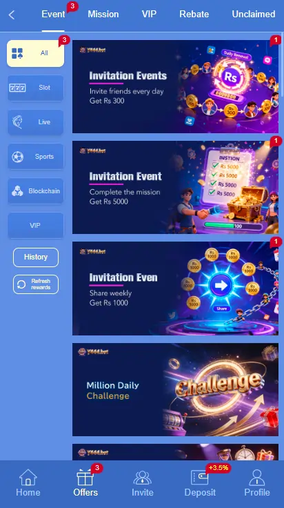 Daily bonuses and rewards