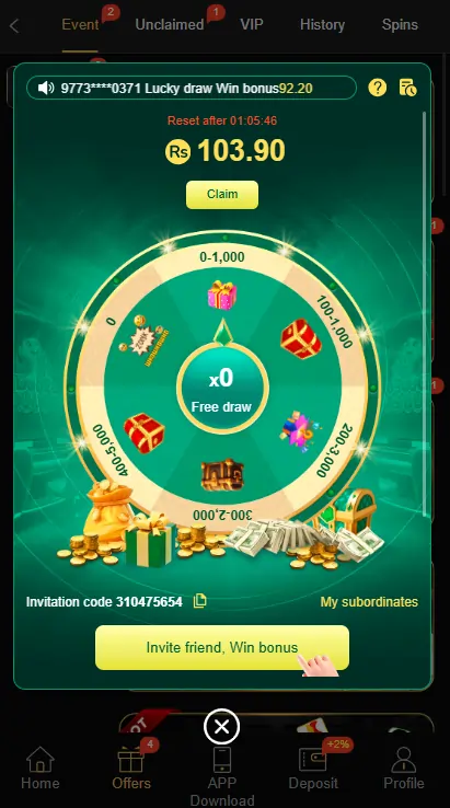 online gaming bonus rewards