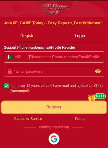 App download and register steps
