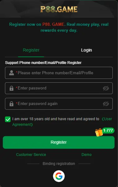 P88 Game download steps