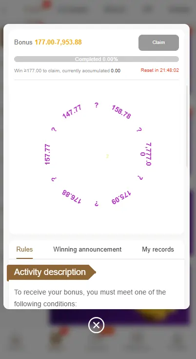 Casino bonus rewards